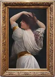 La glycine. Aristide Boulineau (Cozes 1841- id. 1912). Huile sur toile, non datée