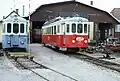 Anciennes motrices de la ligne de Moudon préservée en Autriche, la 191 à droite devenue 23105