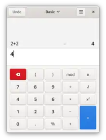 Description de l'image Gnome Calculator.png.