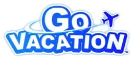 Le texte « Go Vacation » est écrit en bleu et blanc.