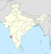 Carte de localisation de Goa en Inde.