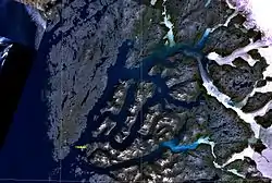 Image satellite du fjord