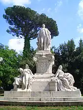 Statue du poète Goethe  à la Villa Borghese de Rome