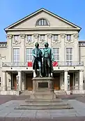 Statues de Goethe et Schiller à Weimar