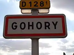 Entrée de Gohory par la D 1281.