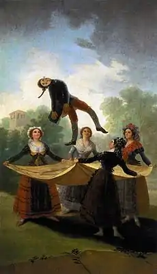 Le Pantin (El pelele) de Francisco de Goya, peint en 1791-1792 (Musée du Prado)