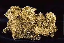 Pépite d'or naturelle.