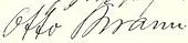 signature d'Otto Braun (1872-1955)