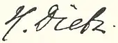 signature de Johann Heinrich Wilhelm Dietz