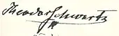 signature de Theodor Schwartz