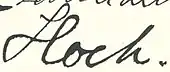 signature de Gustav Hoch