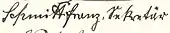 signature de Franz Schmitt (homme politique, 1862)