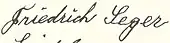 signature de Friedrich Seger