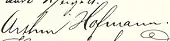 signature d'Arthur Hofmann
