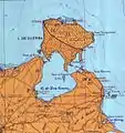 Golfe de Boughrara : carte topographique