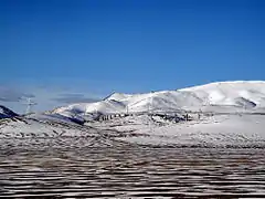 Ouvrages vers le col de Tanggula.