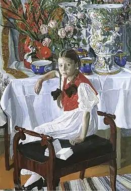 Fille avec porcelaine (Frosya) 1916