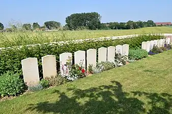 Tombes des soldats allemands.