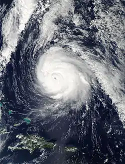 Gonzalo à son maximum d'intensité le 16 octobre