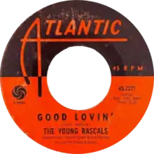 Description de l'image Good lovin' by the young rascals (1966 US vinyl).png.