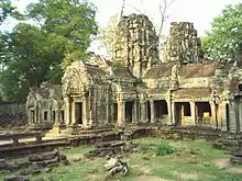 Gopura du Ta Prohm à Angkor, Cambodge