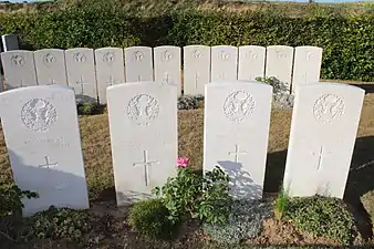Soldats du Gordon Hightlanders tous tombés le 1er juillet 1916, premier jour de la Battaille de la Somme.