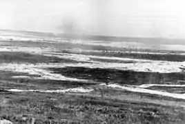 Troupes du 2nd Battalion (Gordon Highlanders, 20th Brigade, British 7th Division) traversant le « no man's land », près de Mametz le 1er juillet 1916.