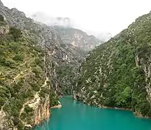 Sortie des gorges du Verdon