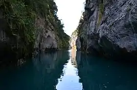 Vue des gorges depuis le Verdon.