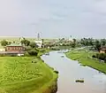 Vue de  Souzdal depuis la rivière Kamenka au nord-est de Moscou.