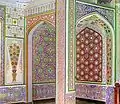 Exemples de mosaïque dans la maison d'un riche asiatique près de Samarcande.