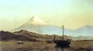 Fuji von Shimizu aus, 1881.