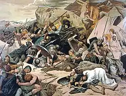 Die Gotenschlacht am Vesuv, illustration d'après la Bataille du Vésuve.