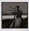 Guetteuse de bris. Penmarc'h - 1925 - Projet de livre illustré "Les Bigoudens", poésie de Charles Le Goffic, 1925. Musée départemental breton de Quimper.