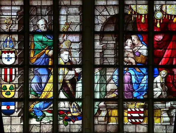 6. Détail du vitrail 13 de l'église Saint-Jean de Gouda.