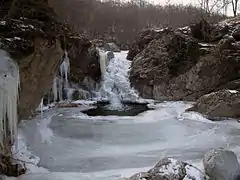 Le gour Féraou en février 2012.