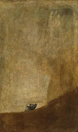 Le chien, peinture de Goya, employée pour la couverture de La folía - De la Spagna.