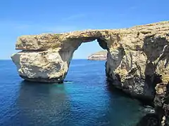 La Fenêtre d'Azur après l'effondrement de 2012.