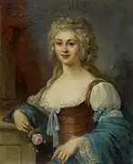 Portrait de la comtesse de Bernicourt, huile sur toile, v. 1780.