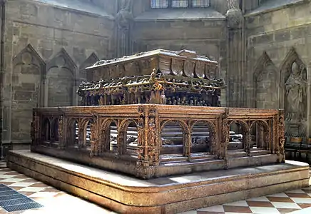 Tombe de l'empereur Frédéric III, Vienne, cathédrale Saint-Étienne.