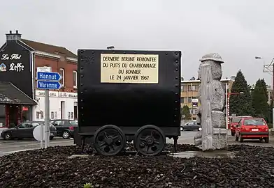 Dernière berline remontée du Charbonnage du Bonnier à Grâce-Berleur