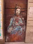 Œuvre de C215, à Milan, en Italie.