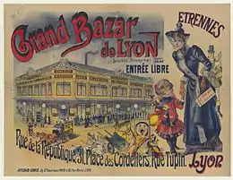 Affiche du Grand Bazar de Lyon en 1891.