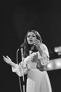 Frida Boccara, une des quatre gagnants du Concours en 1969 pour la France.