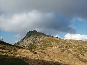 Le Grand Galbert et le pic de la Gravelle depuis les cimes Chalvine près du plateau des Lacs.