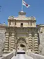 Porte d'entrée de la cité fortifiée de Mdina
