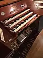 Console du grand orgue de l'église Saint-Luc de Raon-l'Étape