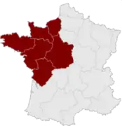 Le Grand Ouest français selon l'Agence d'urbanisme de la région nantaise.