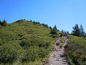 Vue du Grand Rocher à partir du GRP du Balcon des Sept-Laux.