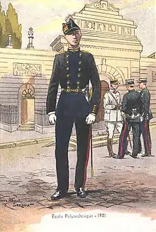 Illustration d'un polytechnicien en Grand Uniforme, 1921.